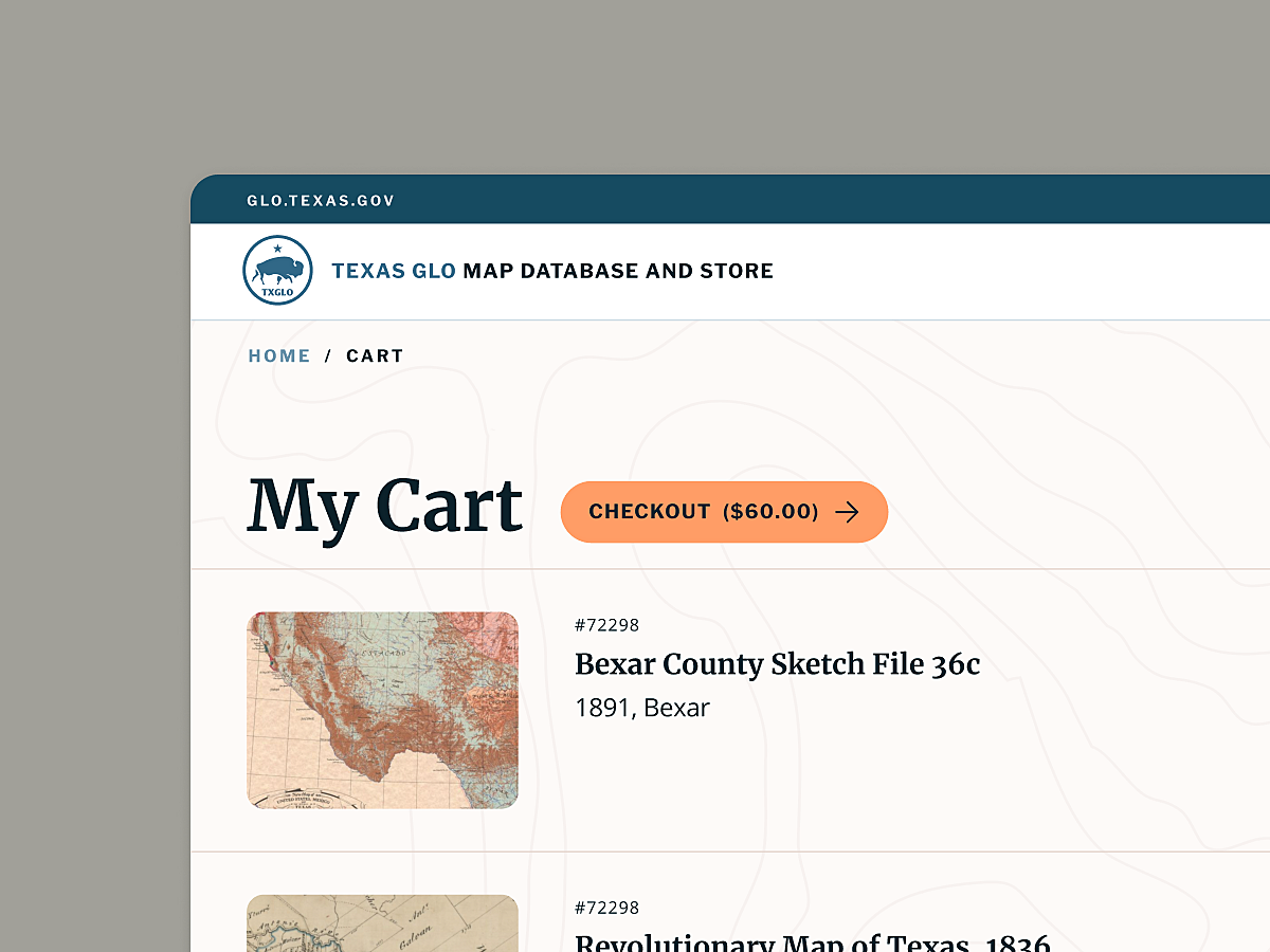 Image showcasing design for the My Cart, feature.